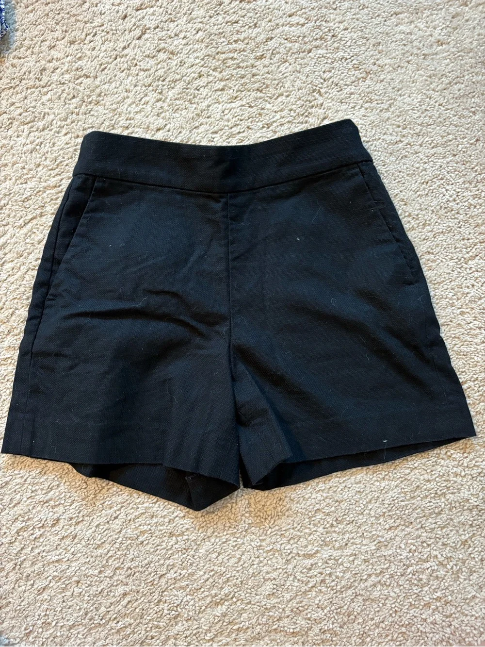 J. Crew Black High-Waist Tailored Shorts